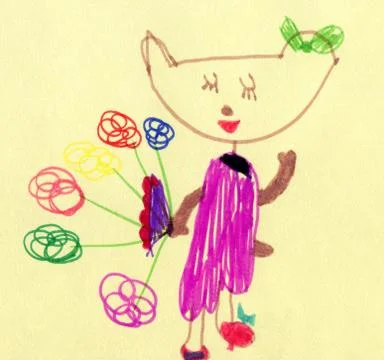 The Child's drawing Stock Illustration