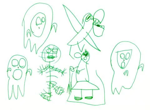 The Child's drawing Stock Illustration