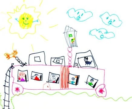 The Child's drawing Stock Illustration