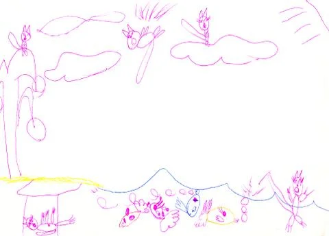 The Child's drawing Stock Illustration