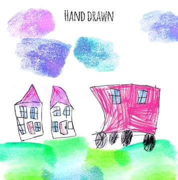 Child's drawing Stock Illustration