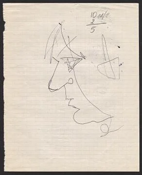 Child's drawing of a school notebook. Stock-Fotos