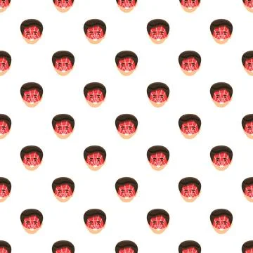 Child's face with superhero paint pattern seamless Stock Illustration