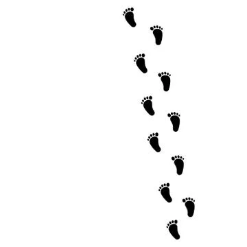 Childs foot prints icon. Vector on isolated white background. EPS 10 Illustrazione stock