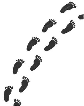Childs footprints Illustrazione stock