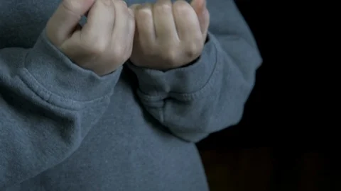 Child's hands begging. Stock Footage 129915751