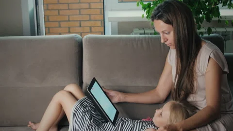Child's home schooling Stock Footage 132024630
