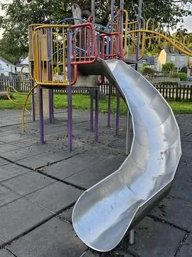 Childs playground slide 写真素材