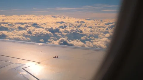 Childs POV Inside A Plane Stock Footage 104507290