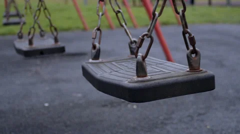 Child's swing close up, slow motion Stock-Footage 35741027