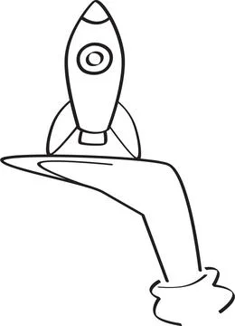 Child's Toy Rocket Ship Stock Illustration