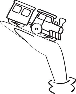 Child's Toy Train Set Stock-Illustration