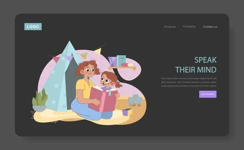 Child's Voice concept. Stock Illustration