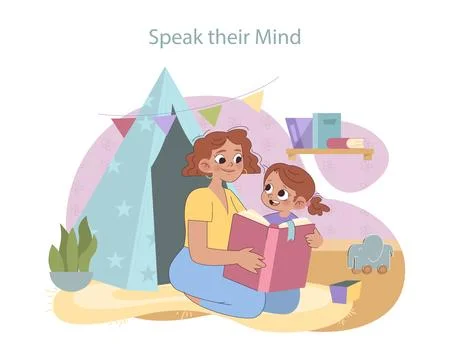 Child's Voice concept. Stock Illustration