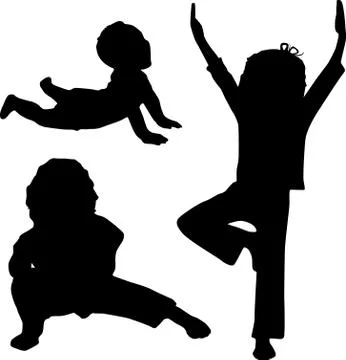 Child's yoga Stock Illustration
