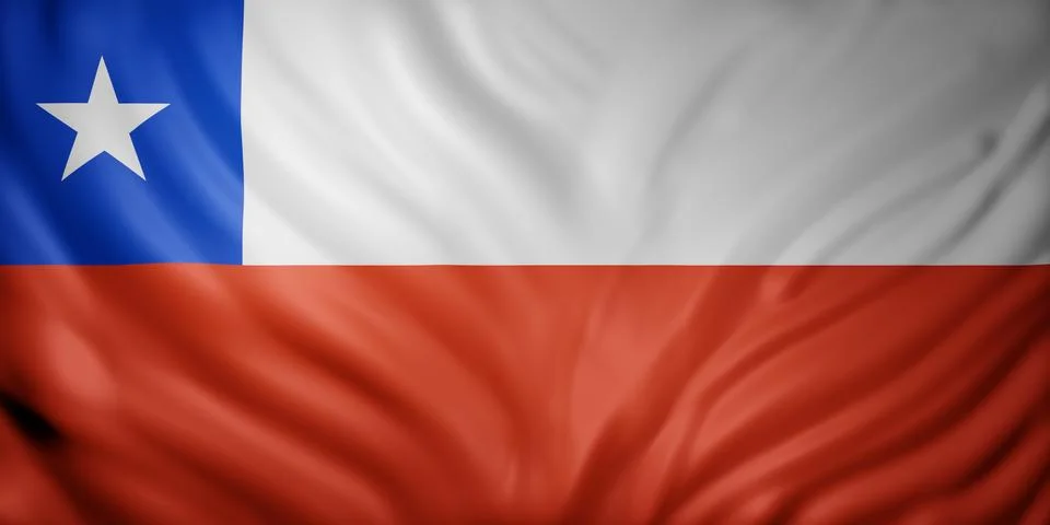 Chile 3d flag Stock Illustration