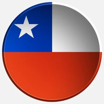 Chile 3d round button Stock Illustration