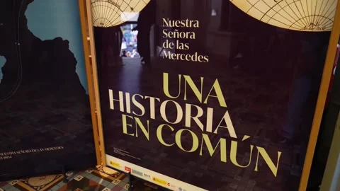 Chile and Spain join forces to expose their common history and return taken coin Stock Footage 289254043