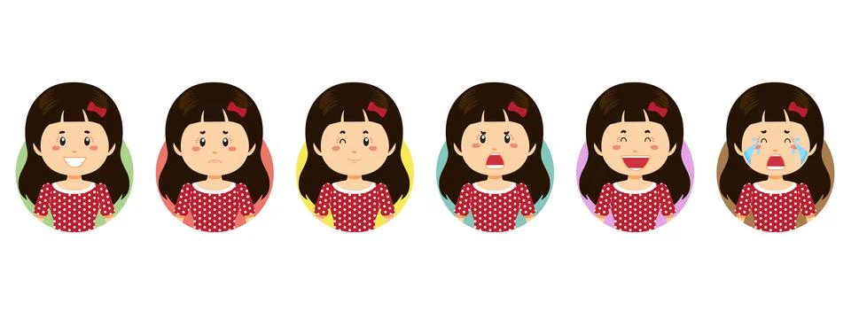 Chile Avatar with Various Expression Stock Illustration
