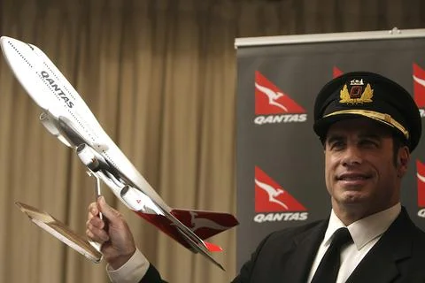 Chile Aviation Quantas John Travolta - Mar 2012 Stock Photos