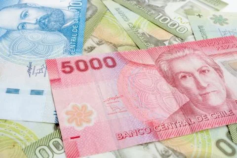 Chile bank notes Stock Photos