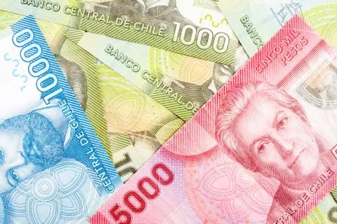 Chile bank notes Stock Photos