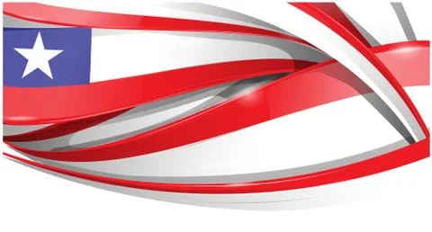 Chile banner background flag . Stockillustratie
