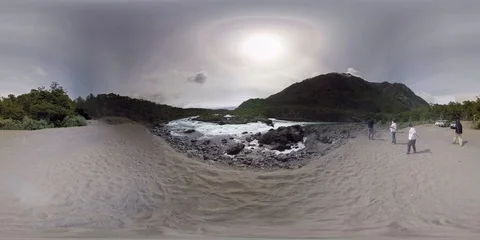 Chile Beach Cascadas River 360 VR Stock Footage 91706906