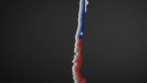 Chile Border Map Intro Animation Stock Footage 206438523