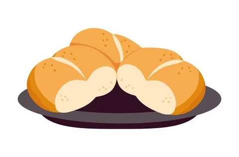 Chile bread food Stock Illustration