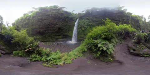 Chile Cascadas Forest Waterfall 360 VR Stock Footage 91706289