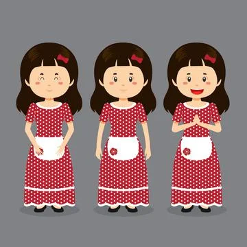 Chile Character with Various Expression Stock Illustration