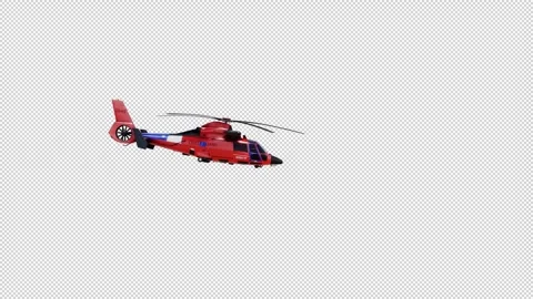 Chile Coast Guard Helicopter Transparent Video stock 314736746