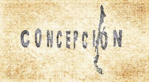 Chile Concepcion Typography Map Stock Illustration