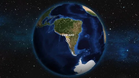 CHILE COPIAPO ZOOM IN FROM SPACE Stock Footage 115549540