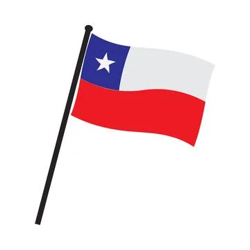 Chile country flag Stock Illustration