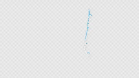 Chile Country Line Map Self Drawing Animated Overlay, Alpha 4K Stock Footage 340288945