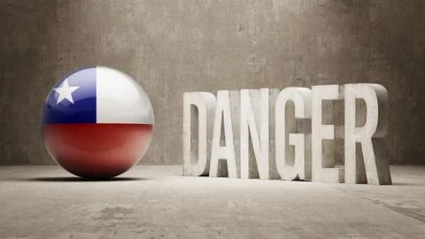 Chile. Danger  Concept Stock Illustration