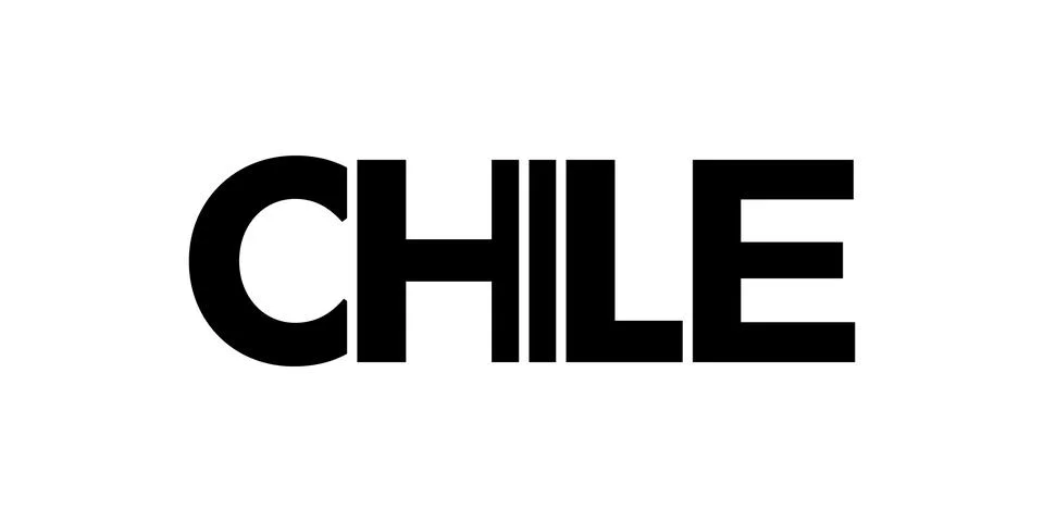Chile emblem. The design features a geometric style, vector illustration wi.. Stock Illustration
