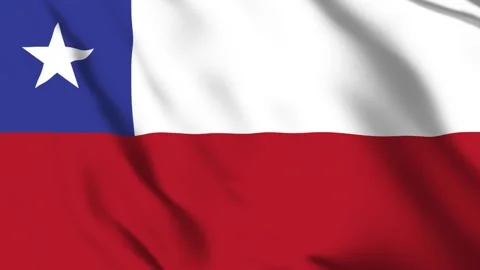 Chile Flag 4K Animation Lone Star in Motion Stock-Footage 313832403