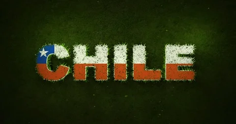 Chile Flag is Appearing Over Growing Grasses Stock Footage 101744768