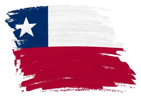 Chile flag background paint splash brushstroke Stock Illustration