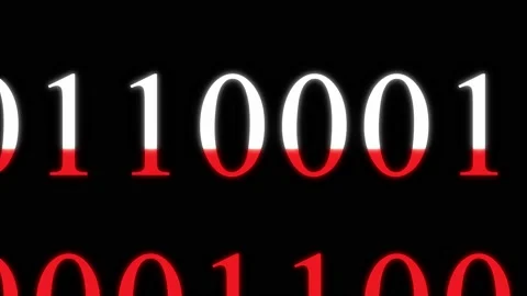 Chile Flag in Digital Binary Numbers cyber style matrix Stock Footage 135291261