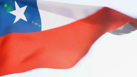 Chile Flag Flapping Stock Footage 118961353