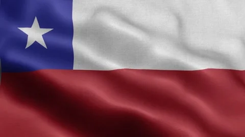 Chile flag Front Stock Footage 318663806