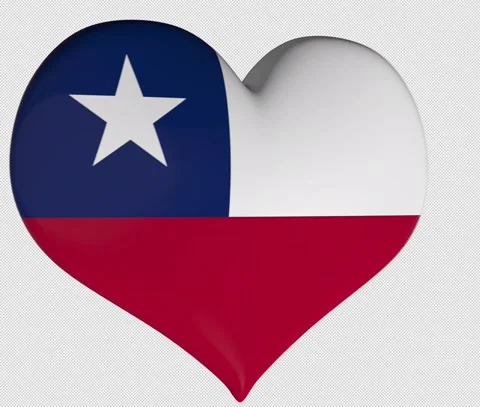 Chile Flag Heart Turning Vídeos de archivo 143620197