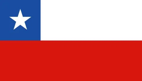 Chile flag icon in flat style. National sign vector illustration. Politic bus Stock-Illustration