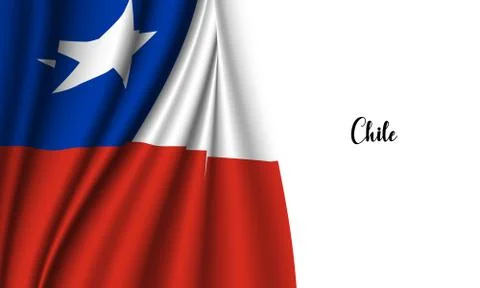 Chile flag Stock Illustration
