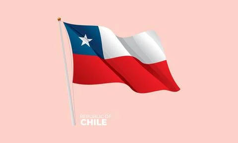 Chile flag Stock Illustration