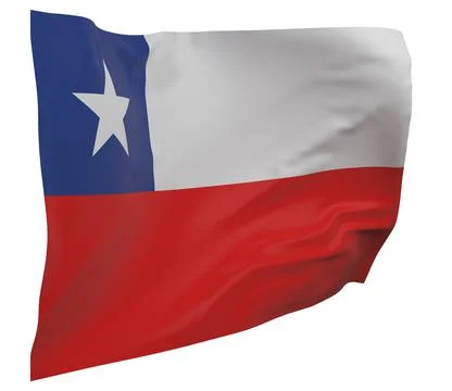 Chile flag isolated Stock Illustration